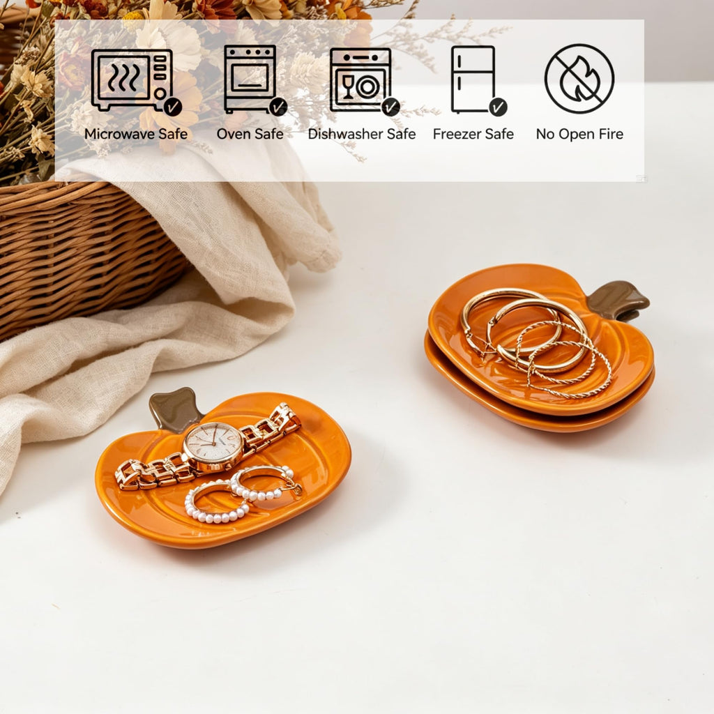 Maple Leaf Coffee Spoon Rest, Orange, Set of 3