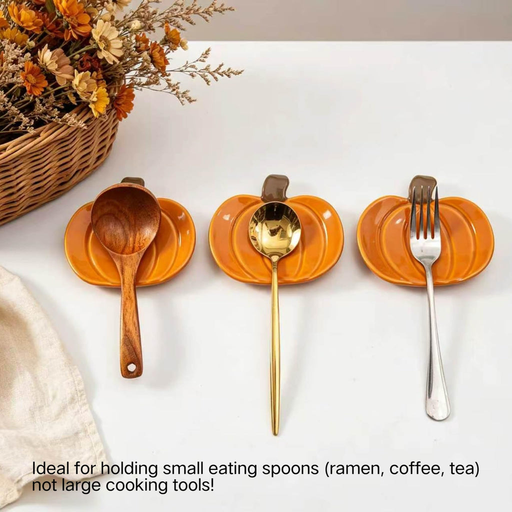 Maple Leaf Coffee Spoon Rest, Orange, Set of 3