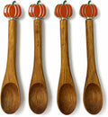 4PCS Acacia Wooden Coffee Spoons, 5.1 Inch Mini Teaspoons