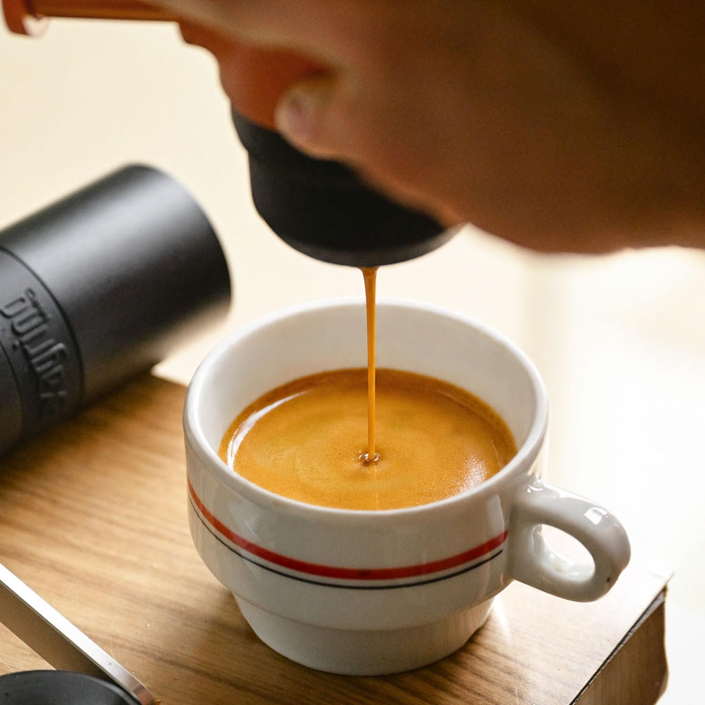 Wacaco Minipresso GR, Portable Espresso Machine, Compatible Ground Coffee, Hand Coffee Maker, Travel Gadgets, Manually Operated, Perfect for Camping, Hiking