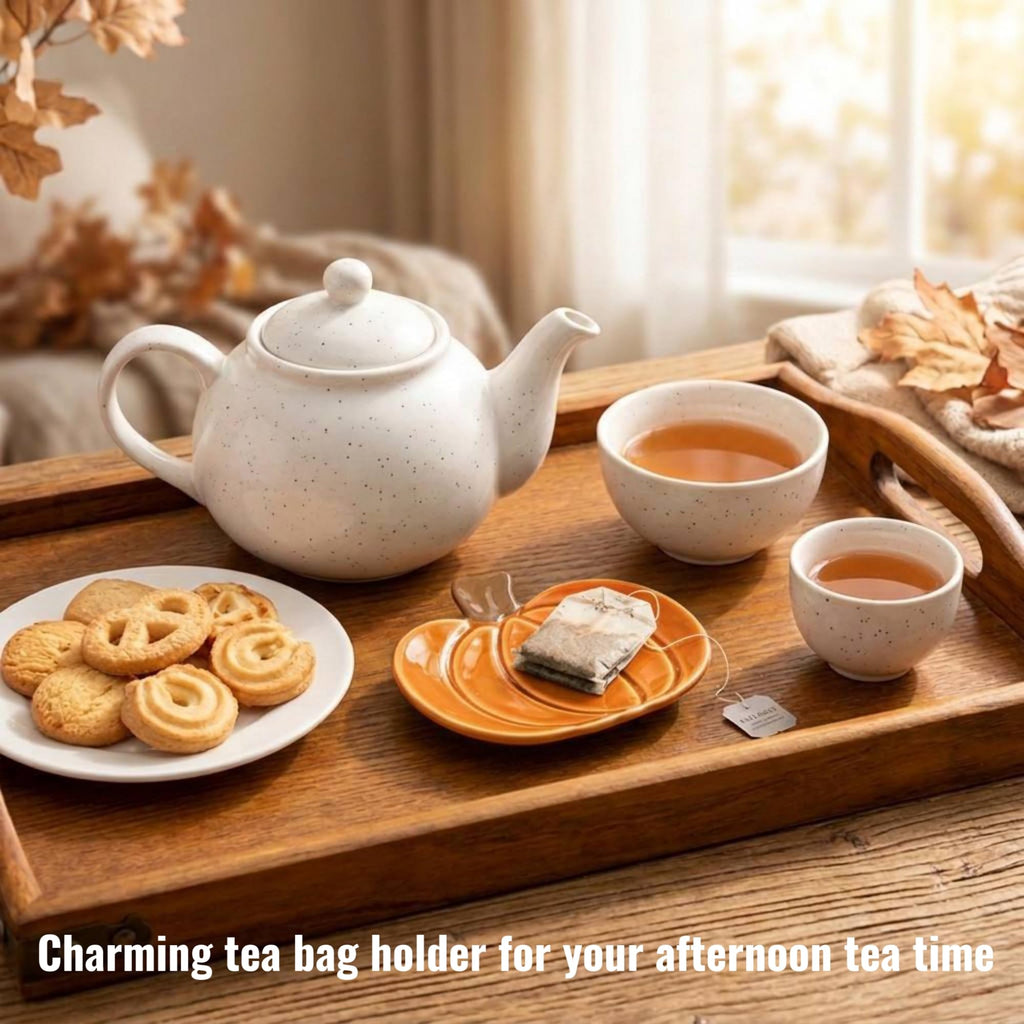 Maple Leaf Coffee Spoon Rest, Orange, Set of 3