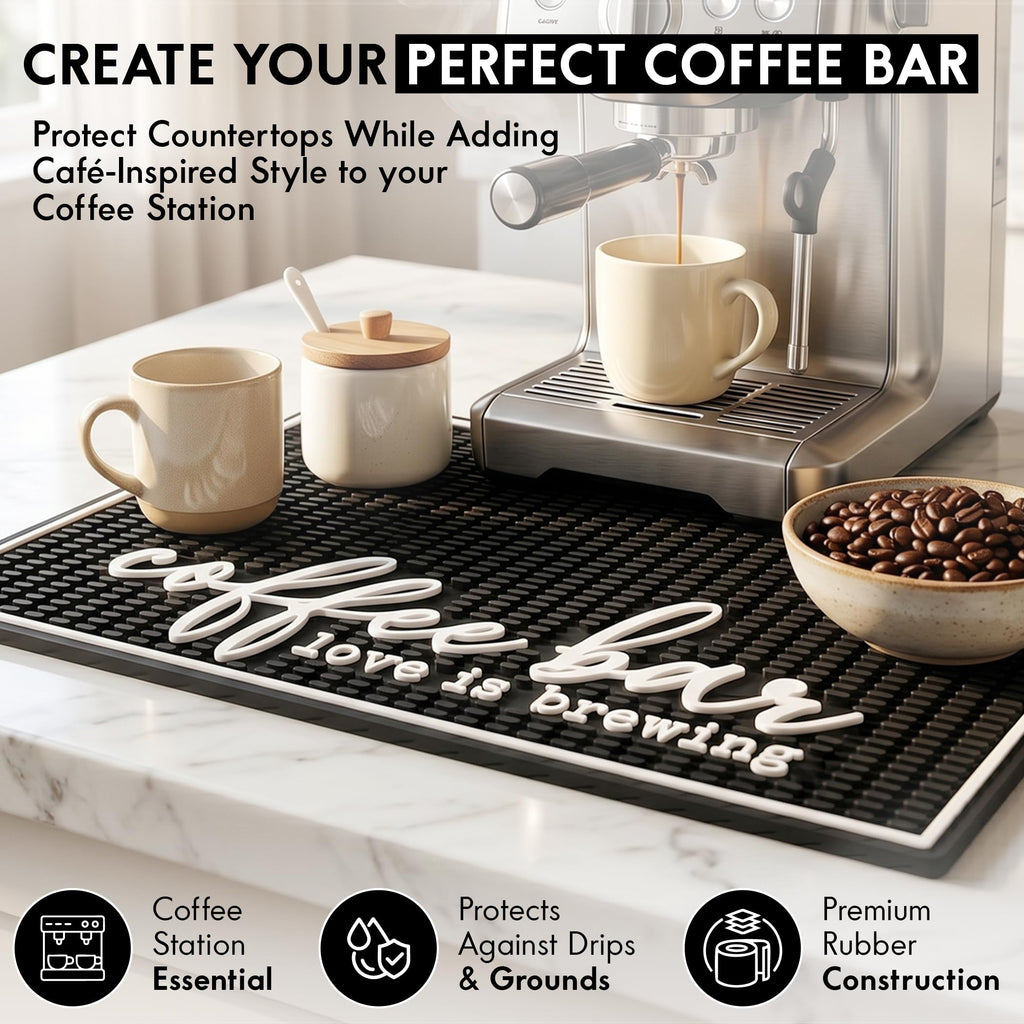 Coffee Bar Mat, Ok But First - Coffee Bar Accessories, Countertop, 18x12