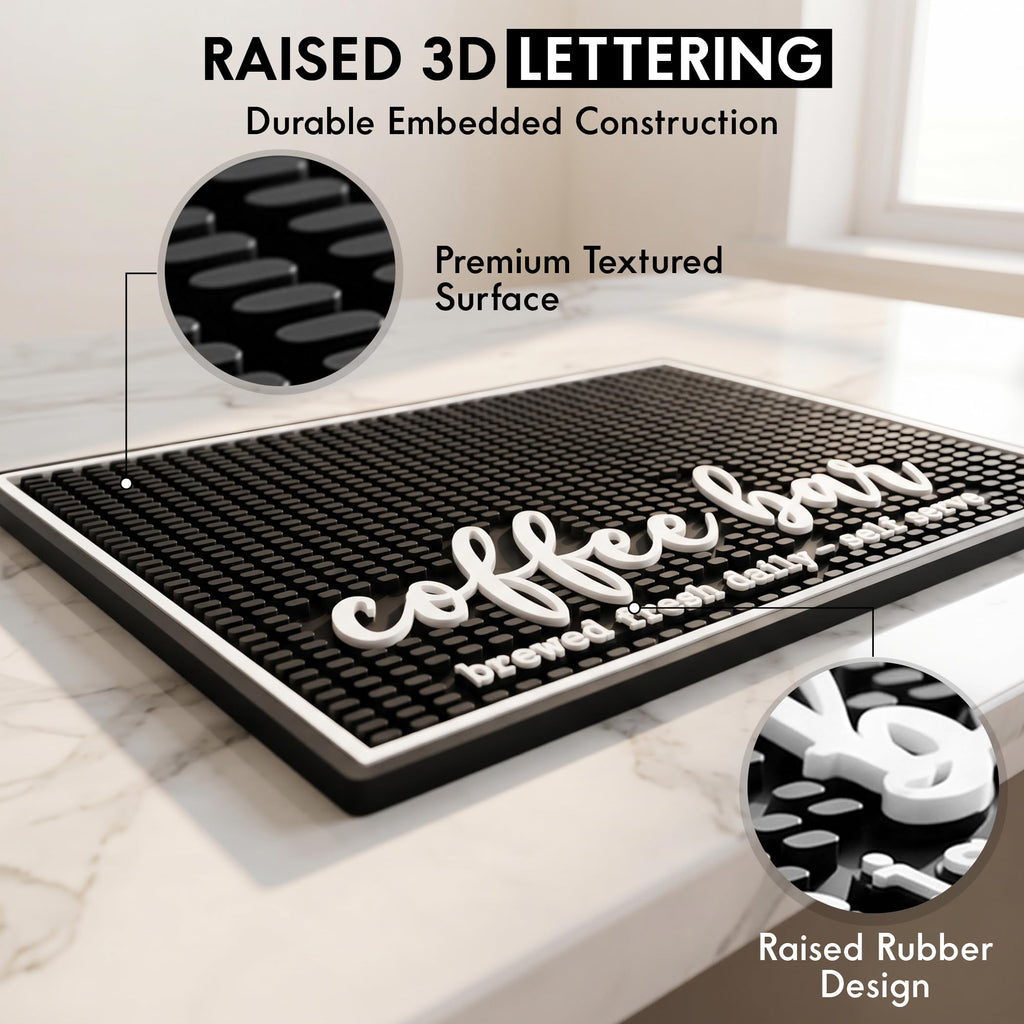 Coffee Bar Mat, Ok But First - Coffee Bar Accessories, Countertop, 18x12