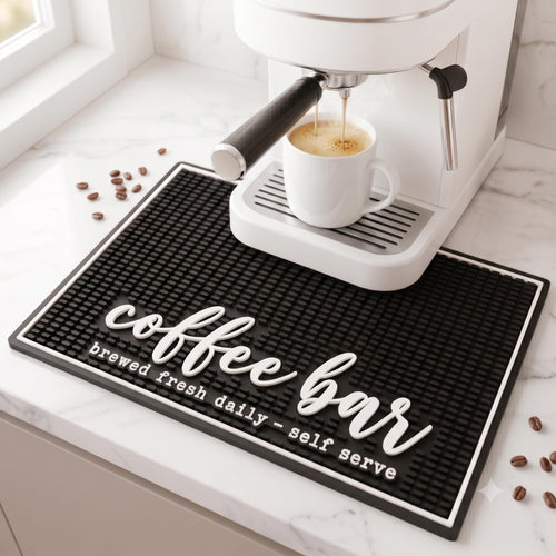 Coffee Bar Mat, Ok But First - Coffee Bar Accessories, Countertop, 18x12