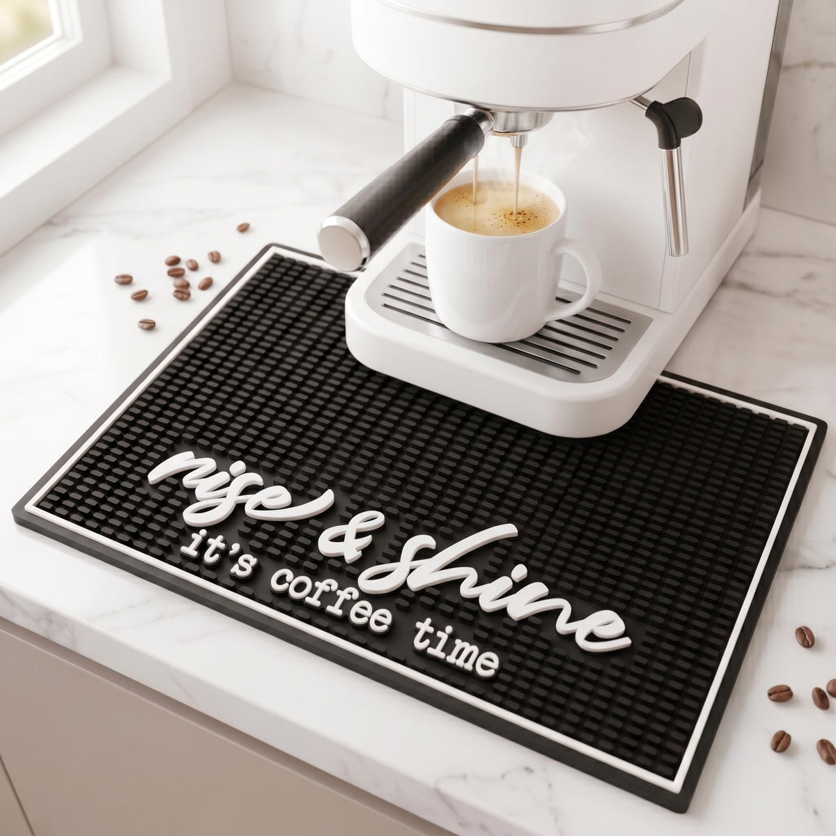 Coffee Bar Mat, Ok But First - Coffee Bar Accessories, Countertop, 18x12