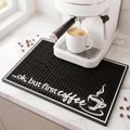 Coffee Bar Mat, Ok But First - Coffee Bar Accessories, Countertop, 18x12