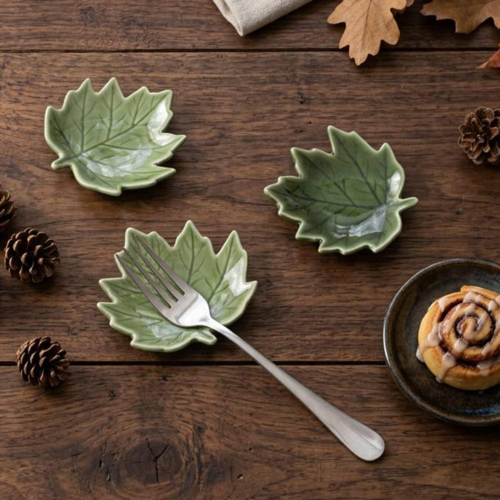 Maple Leaf Coffee Spoon Rest, Orange, Set of 3