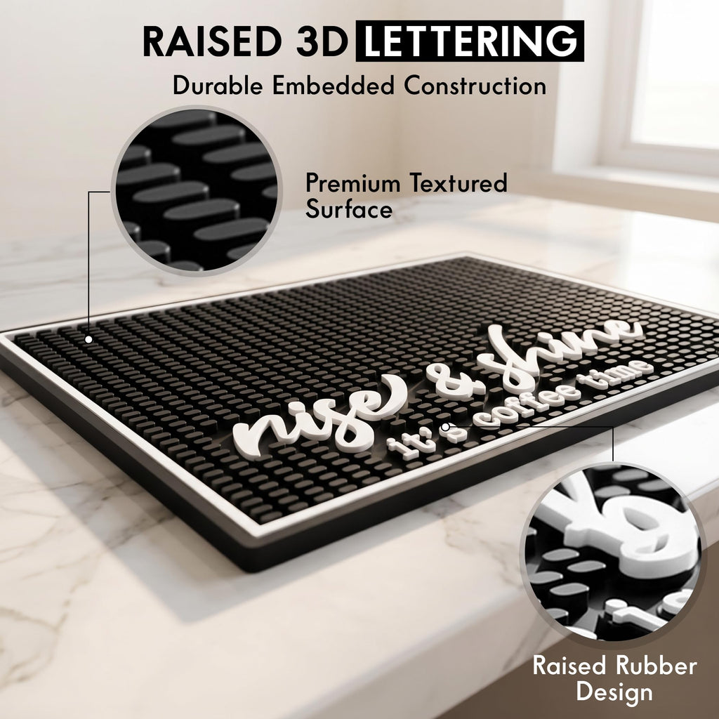 Coffee Bar Mat, Ok But First - Coffee Bar Accessories, Countertop, 18x12