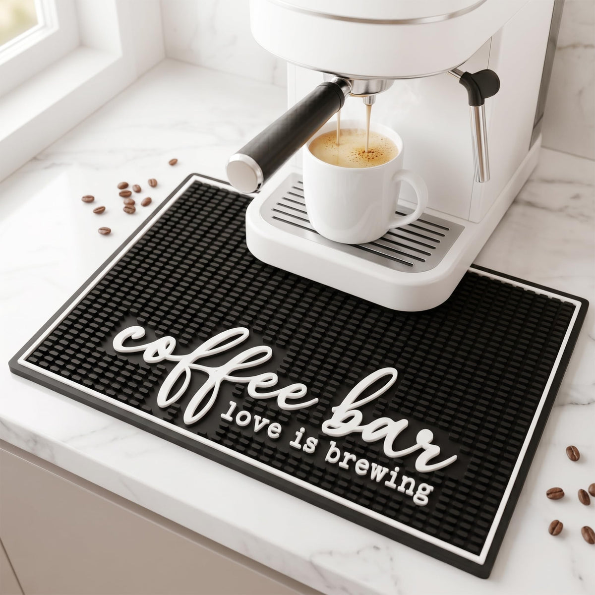Coffee Bar Mat, Ok But First - Coffee Bar Accessories, Countertop, 18x12