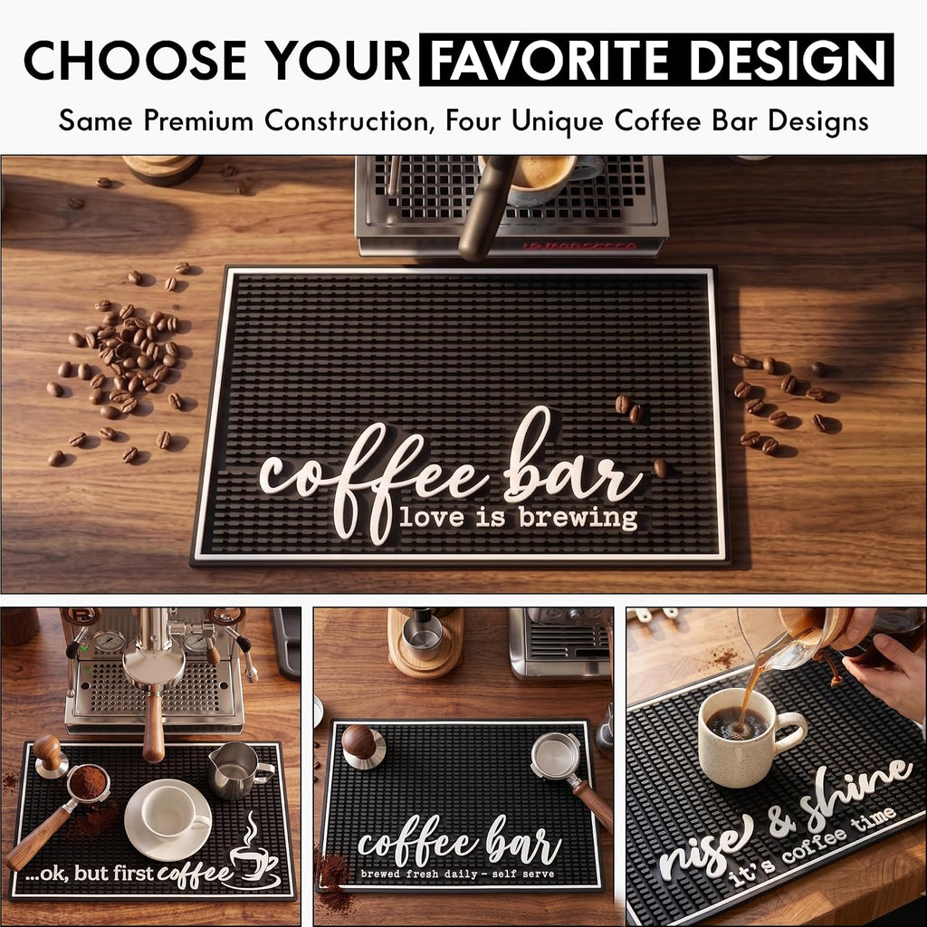 Coffee Bar Mat, Ok But First - Coffee Bar Accessories, Countertop, 18x12