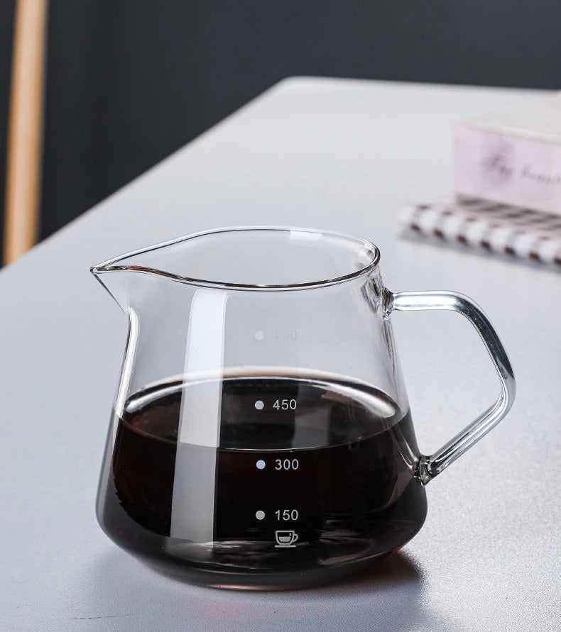 Glass Pour Over Coffee Maker Set with Carafe & Reusable Dripper – 300 mL / 600 mL