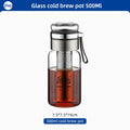 Bin Coo Glass Cold Brew Coffee & Tea Maker with Stainless Steel Infuser