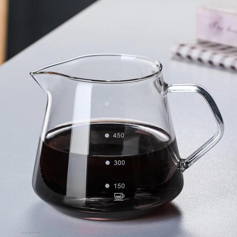Glass Pour Over Coffee Maker Set with Carafe & Reusable Dripper – 300 mL / 600 mL