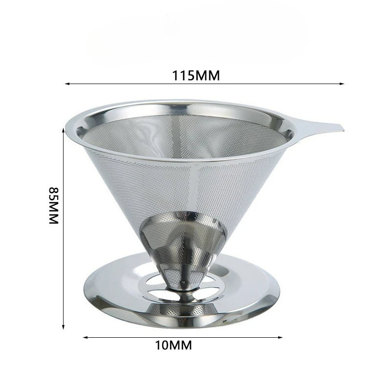 Pour Over Fine Mesh Stainless Steel Coffee Dripper