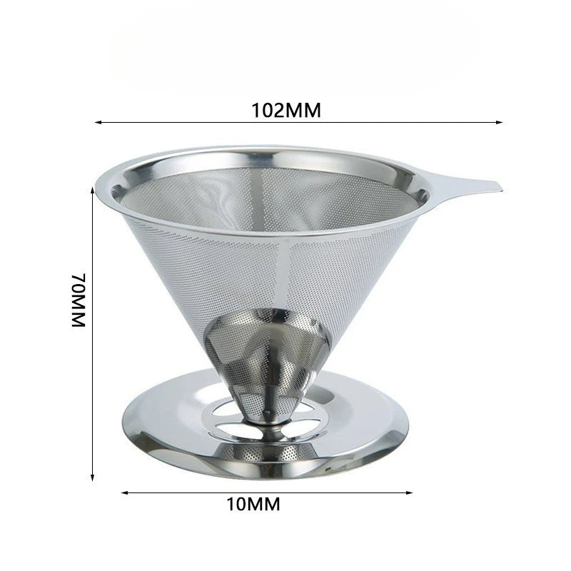 Pour Over Fine Mesh Stainless Steel Coffee Dripper