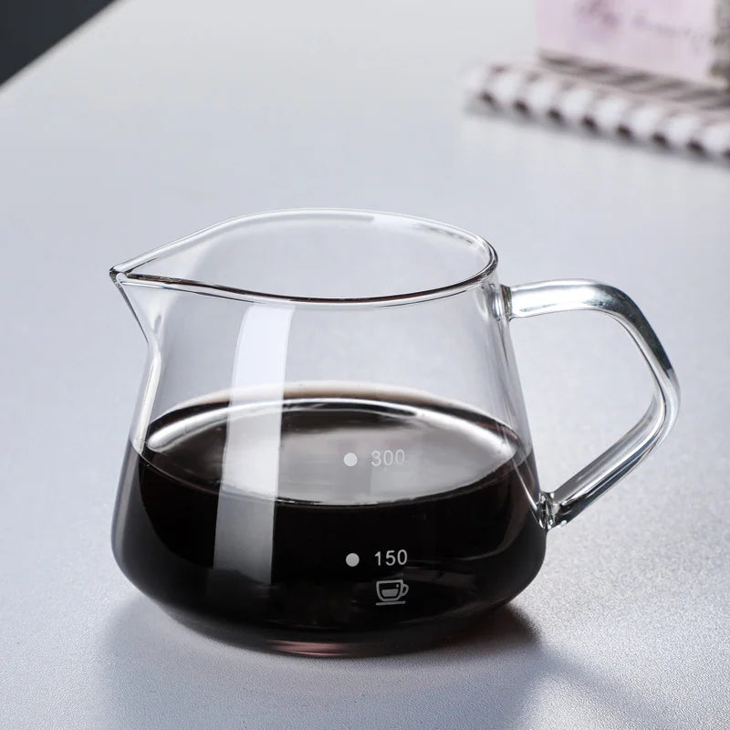 Glass Pour Over Coffee Maker Set with Carafe & Reusable Dripper – 300 mL / 600 mL