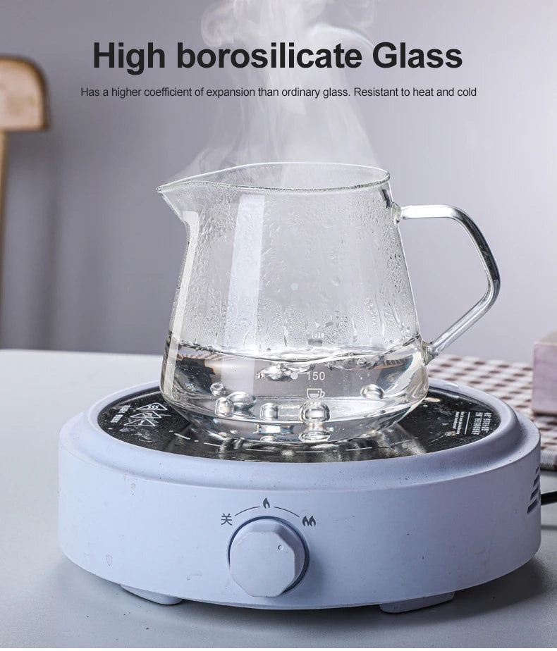 Glass Pour Over Coffee Maker Set with Carafe & Reusable Dripper – 300 mL / 600 mL