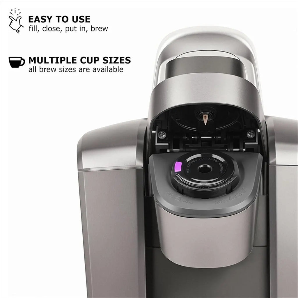 Reusable K-Cup Coffee Pods with Stainless Steel Filters – 4 Pack