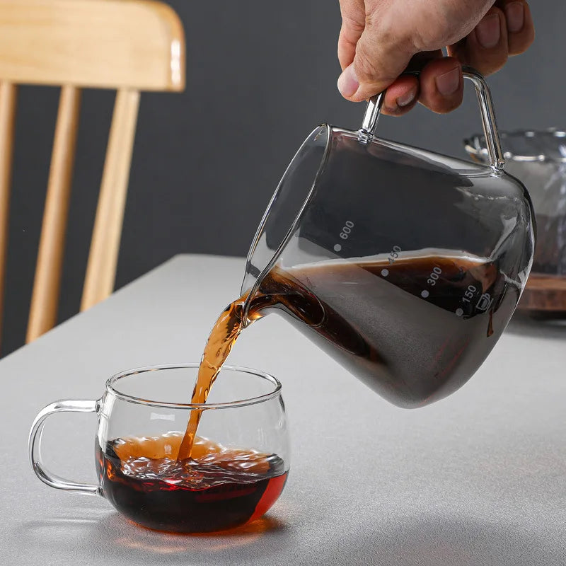 Glass Pour Over Coffee Maker Set with Carafe & Reusable Dripper – 300 mL / 600 mL